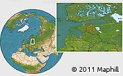 Satellite Location Map of Kareda