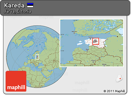 Savanna Style Location Map of Kareda, highlighted country, highlighted parent region, within the entire country