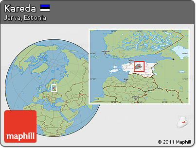 Savanna Style Location Map of Kareda, highlighted country, highlighted parent region