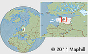 Savanna Style Location Map of Kareda, highlighted country, highlighted parent region, hill shading