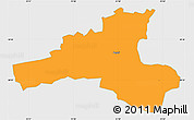 Political Simple Map of Kareda, single color outside