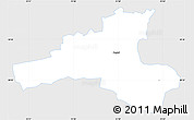 Silver Style Simple Map of Kareda, single color outside