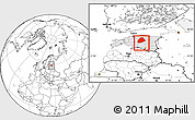 Blank Location Map of Järva, highlighted country