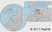 Gray Location Map of Järva, hill shading