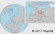 Gray Location Map of Oru vald, highlighted parent region
