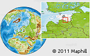 Physical Location Map of Oru vald, highlighted country, highlighted parent region