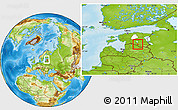 Physical Location Map of Oru vald, highlighted parent region, within the entire country