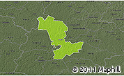 Physical 3D Map of Paide, darken, semi-desaturated