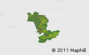 Satellite 3D Map of Paide, single color outside