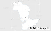 Silver Style Simple Map of Paide, single color outside