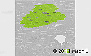 Physical Panoramic Map of Järva, lighten, desaturated