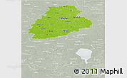 Physical Panoramic Map of Järva, lighten, semi-desaturated