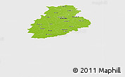 Physical Panoramic Map of Järva, single color outside