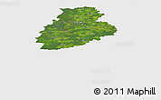 Satellite Panoramic Map of Järva, single color outside