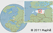 Savanna Style Location Map of Roosna-Alliku, highlighted country, highlighted parent region, within the entire country, hill shading