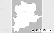 Gray Simple Map of Roosna-Alliku, single color outside