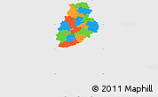 Political Simple Map of Järva, single color outside