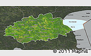 Satellite 3D Map of Jogeva, darken, semi-desaturated