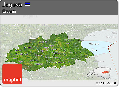 Satellite 3D Map of Jogeva, lighten