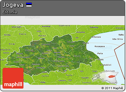 Satellite 3D Map of Jogeva, physical outside