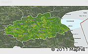 Satellite 3D Map of Jogeva, semi-desaturated