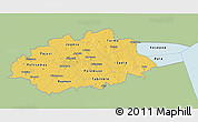 Savanna Style 3D Map of Jogeva, single color outside