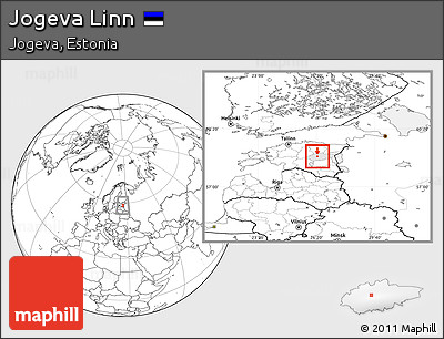 Blank Location Map of Jogeva Linn, highlighted parent region