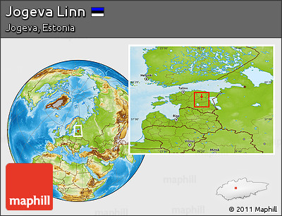 Physical Location Map of Jogeva Linn