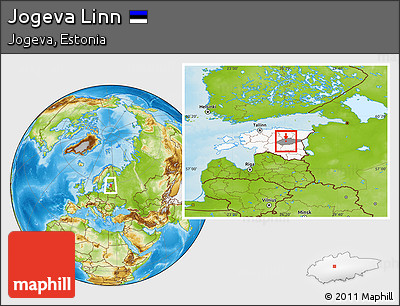 Physical Location Map of Jogeva Linn, highlighted country, highlighted parent region