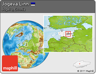 Physical Location Map of Jogeva Linn, highlighted country, highlighted parent region