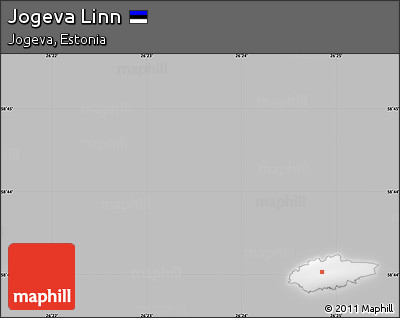 Gray Simple Map of Jogeva Linn, single color outside