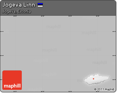 Gray Simple Map of Jogeva Linn, single color outside