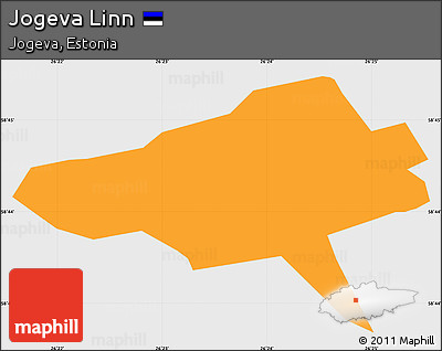 Political Simple Map of Jogeva Linn, single color outside, borders and labels