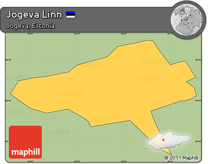 Savanna Style Simple Map of Jogeva Linn, cropped outside