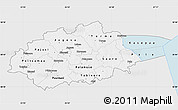 Silver Style Map of Jogeva, single color outside