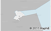 Gray 3D Map of Pala, single color outside