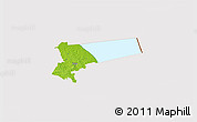 Physical 3D Map of Pala, cropped outside