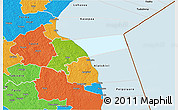 Physical 3D Map of Pala, political outside