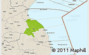 Physical 3D Map of Pala, shaded relief outside