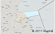 Shaded Relief 3D Map of Pala, semi-desaturated