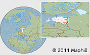 Savanna Style Location Map of Pala, highlighted country, hill shading