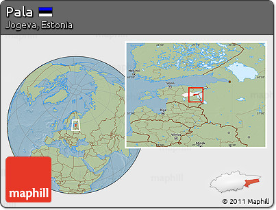 Savanna Style Location Map of Pala, highlighted parent region, hill shading
