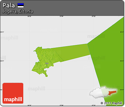 Physical Map of Pala, single color outside