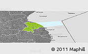Physical Panoramic Map of Pala, desaturated