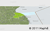 Physical Panoramic Map of Pala, semi-desaturated