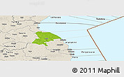 Physical Panoramic Map of Pala, shaded relief outside
