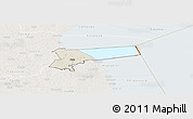Shaded Relief Panoramic Map of Pala, lighten