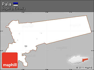 Gray Simple Map of Pala, cropped outside