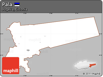 Gray Simple Map of Pala, cropped outside