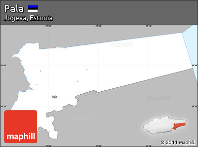 Gray Simple Map of Pala, single color outside